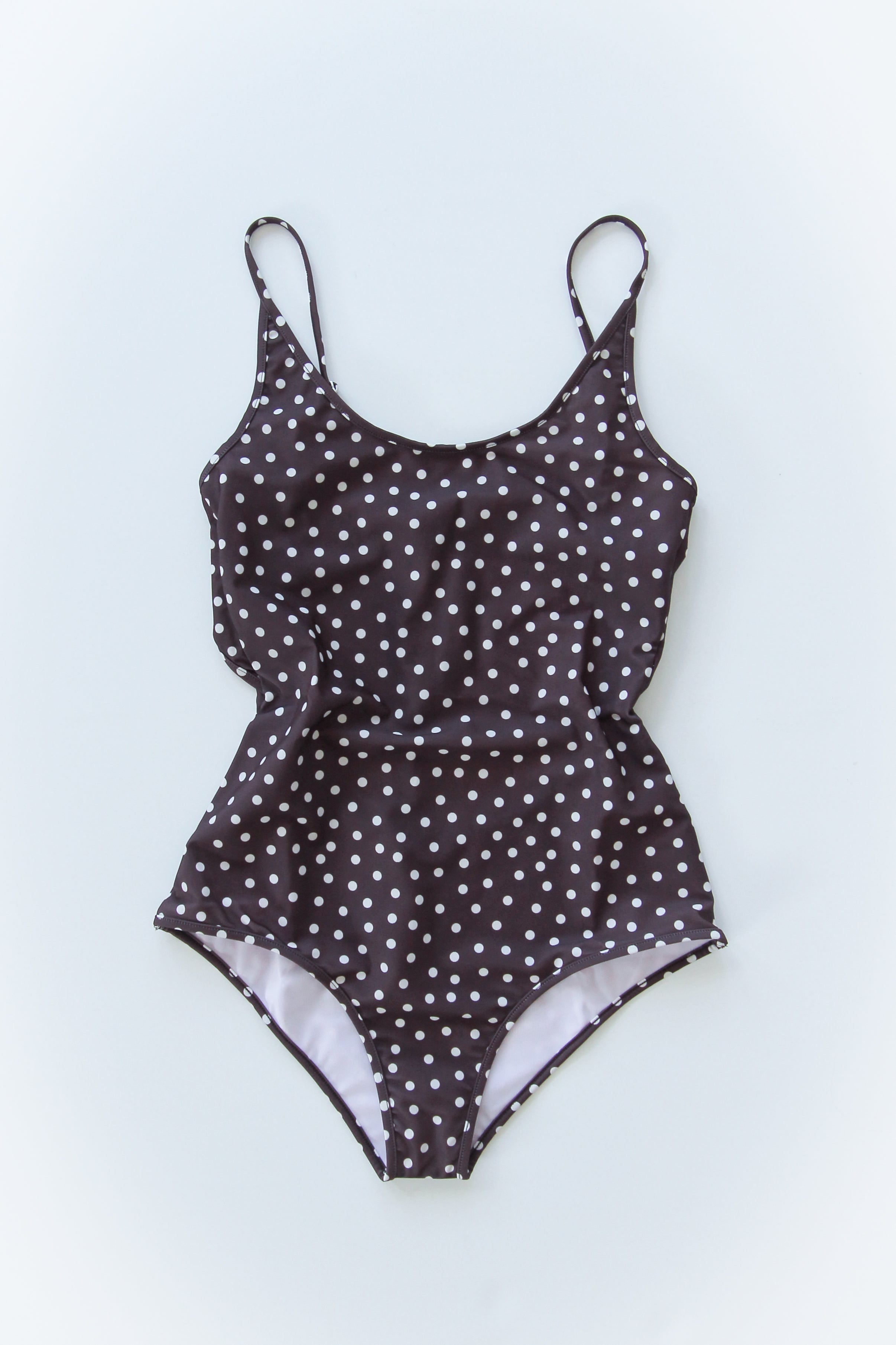 Saona Swimsuit, Brown Dot