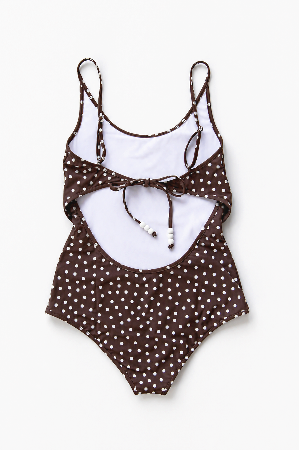 Saona Swimsuit, Brown Dot