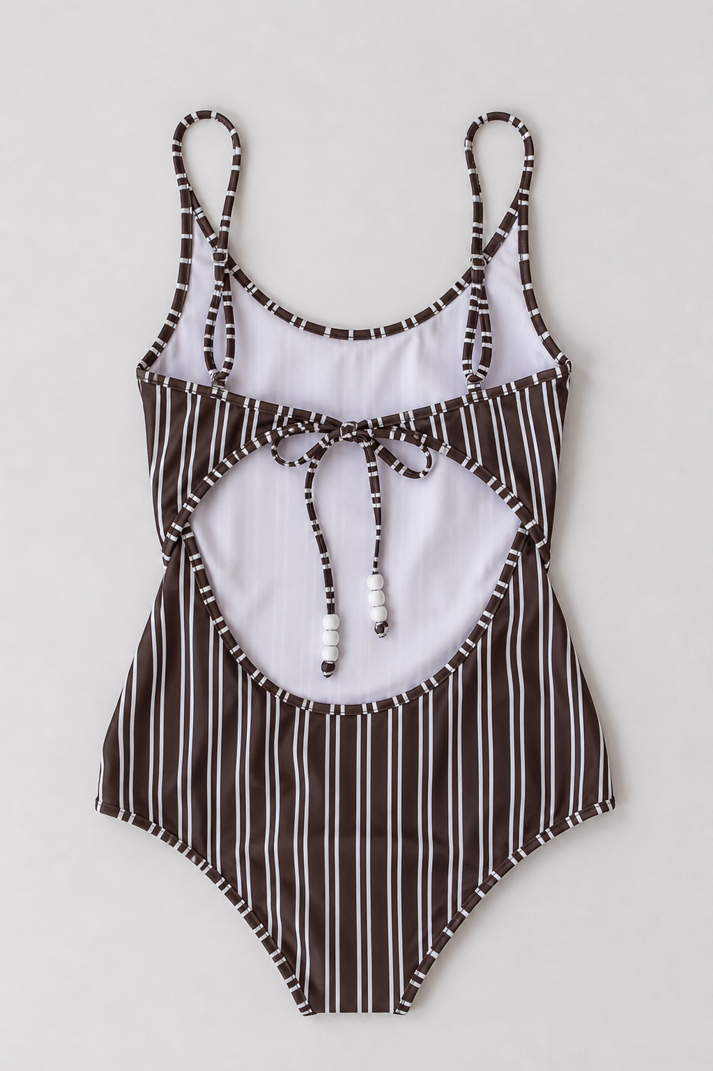 Saona Swimsuit, Brown Stripe