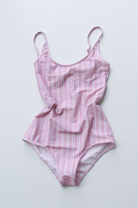 Saona Swimsuit, Pink Stripe