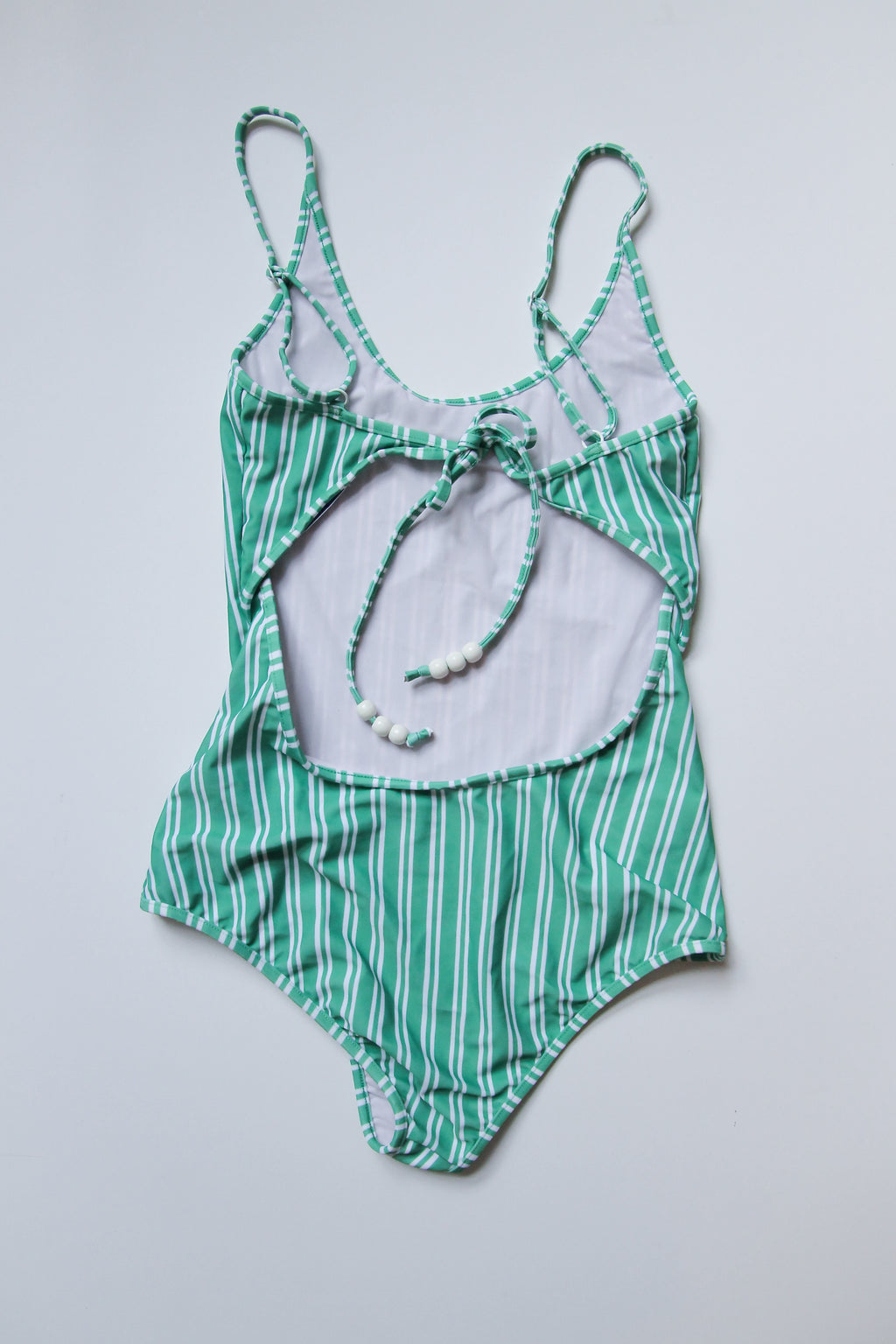 Saona Swimsuit, Green Stripe
