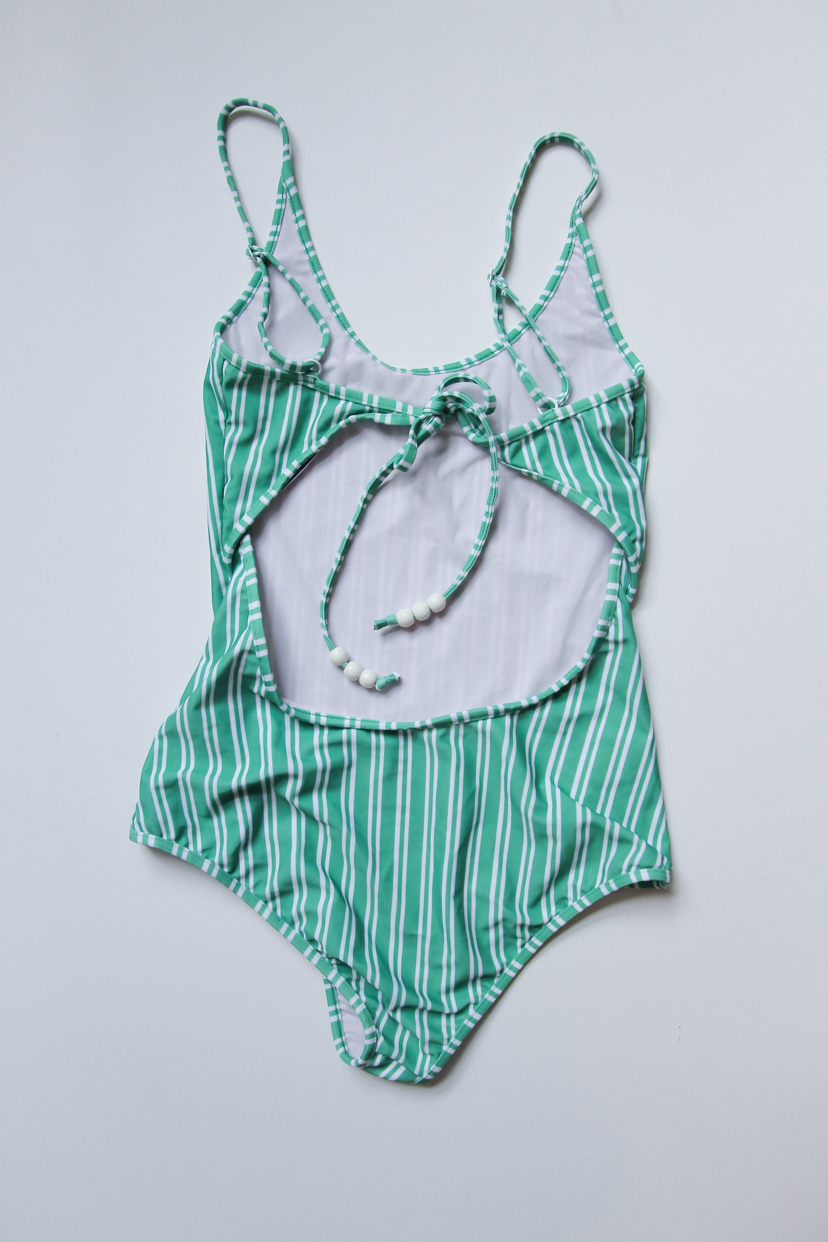 Saona Swimsuit, Green Stripe